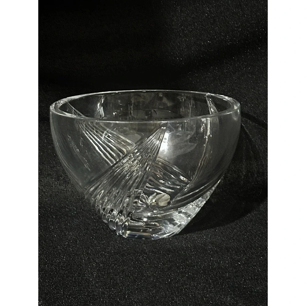 Montreux  24% Lead Crystal Candy Display Bowl Czech Republic 7